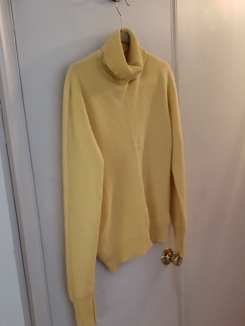 Light Yellow Turtleneck Sweater - Women's Cozy Knit